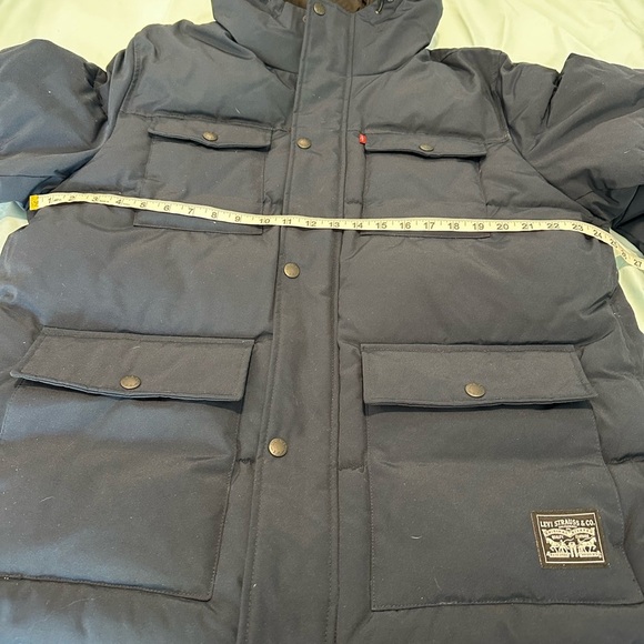 Levi’s Men’s XL Four Pocket Field style parka Jacket w/hood.  Quilted, lined. - Picture 3 of 11